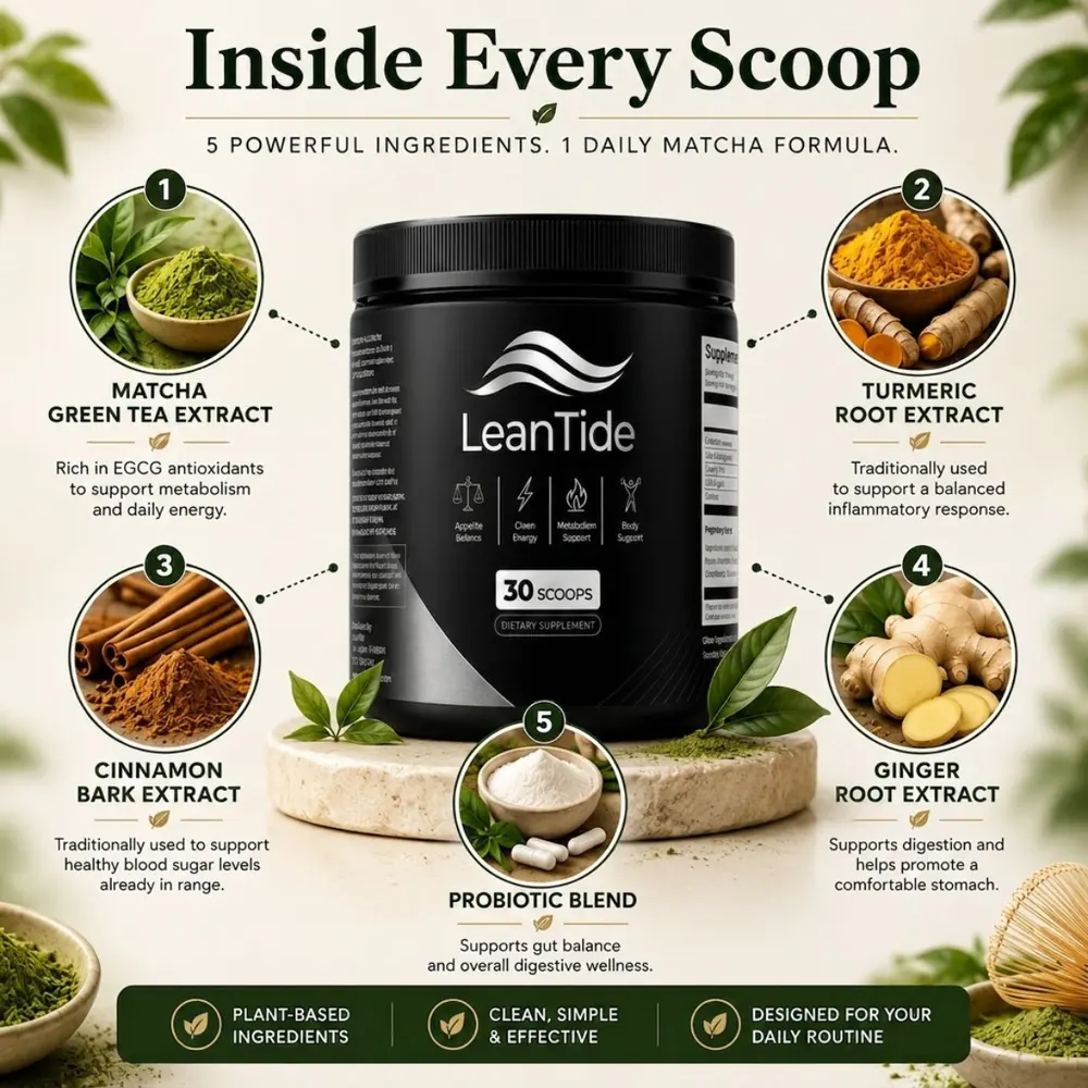 Matcha / EGCG and Turmeric / Curcumin in the LeanTide formula